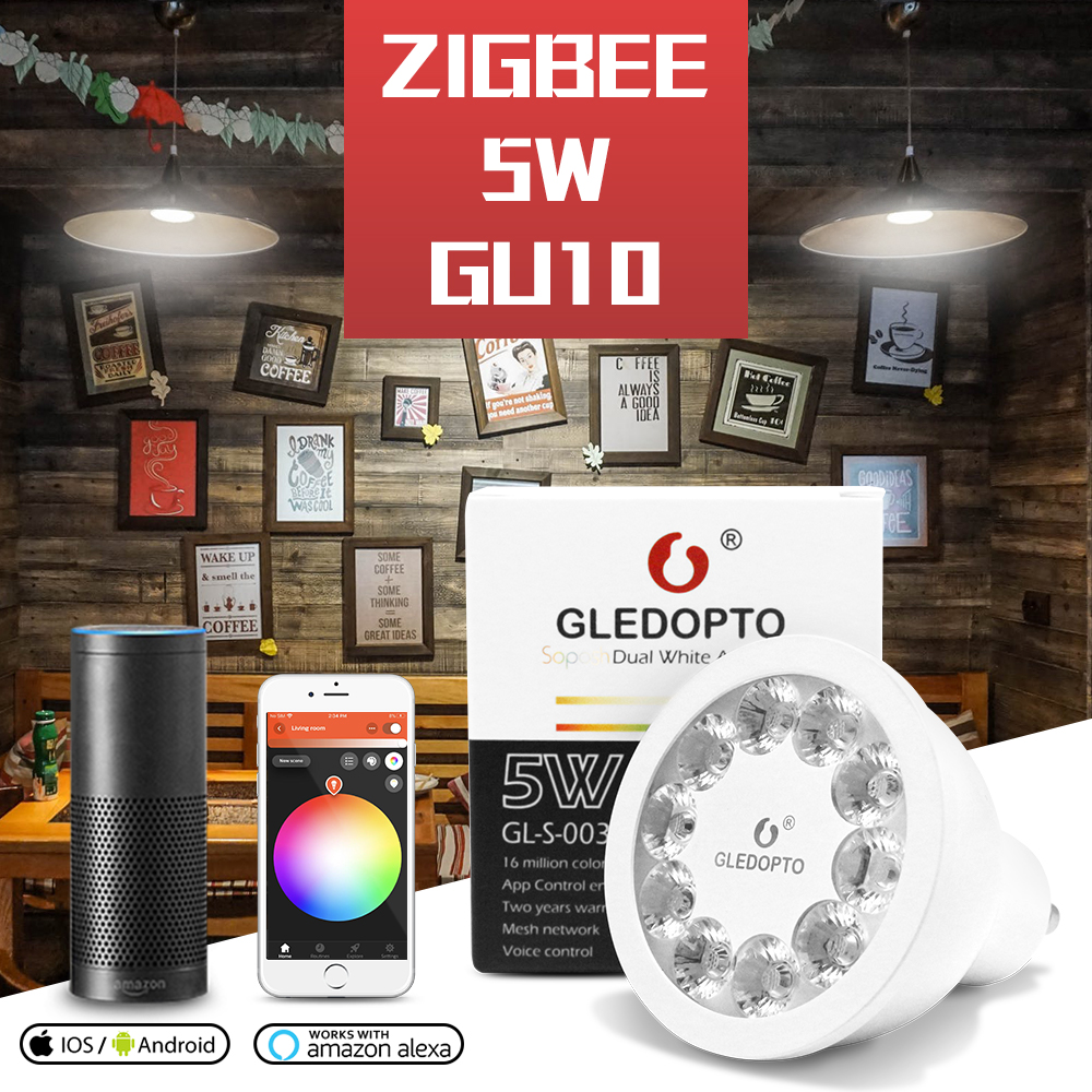 ZIGBEE Ʈ Ȩ LED GU10  RGB + CCT  ..